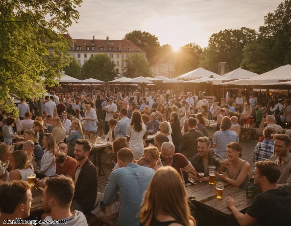 Biergärten in der warmen Jahreszeit   - Wo kann ich feiern gehen in Mannheim