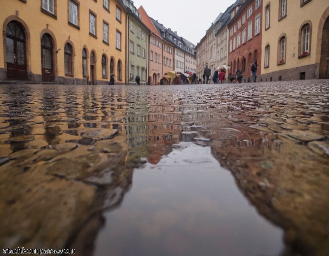 Entspannende Spaziergänge im Regen   - Mannheim bei Regen